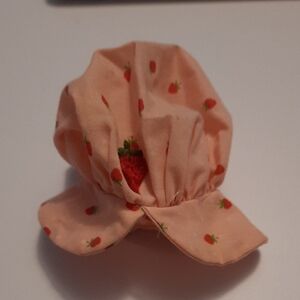 Strawberry Print doll Hat